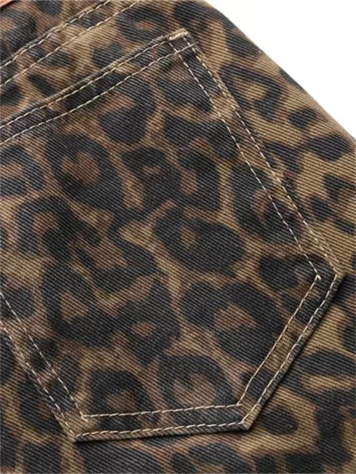 LeopardWide Denim
