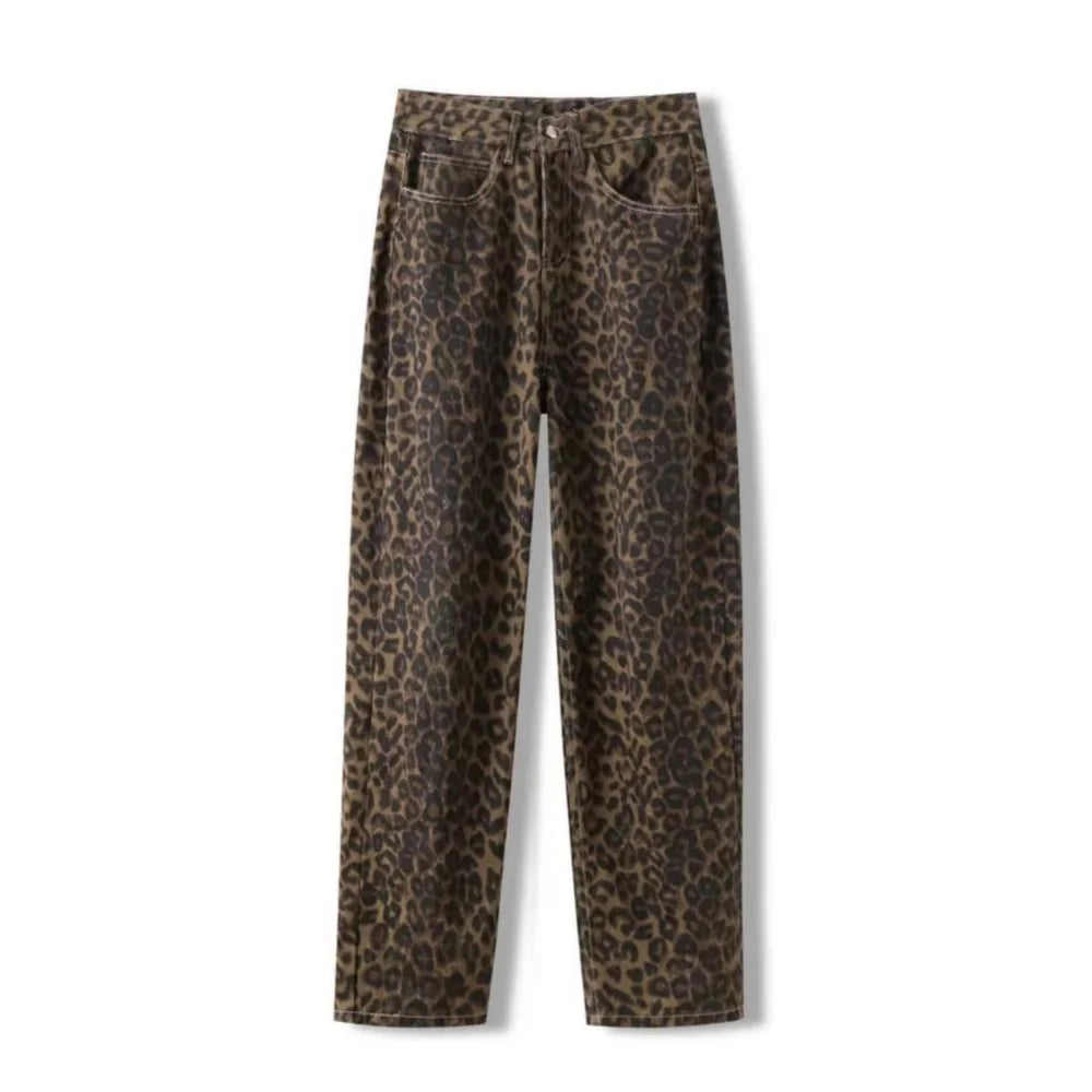 LeopardWide Denim