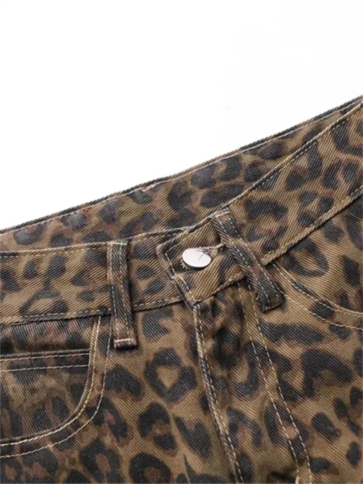 LeopardWide Denim