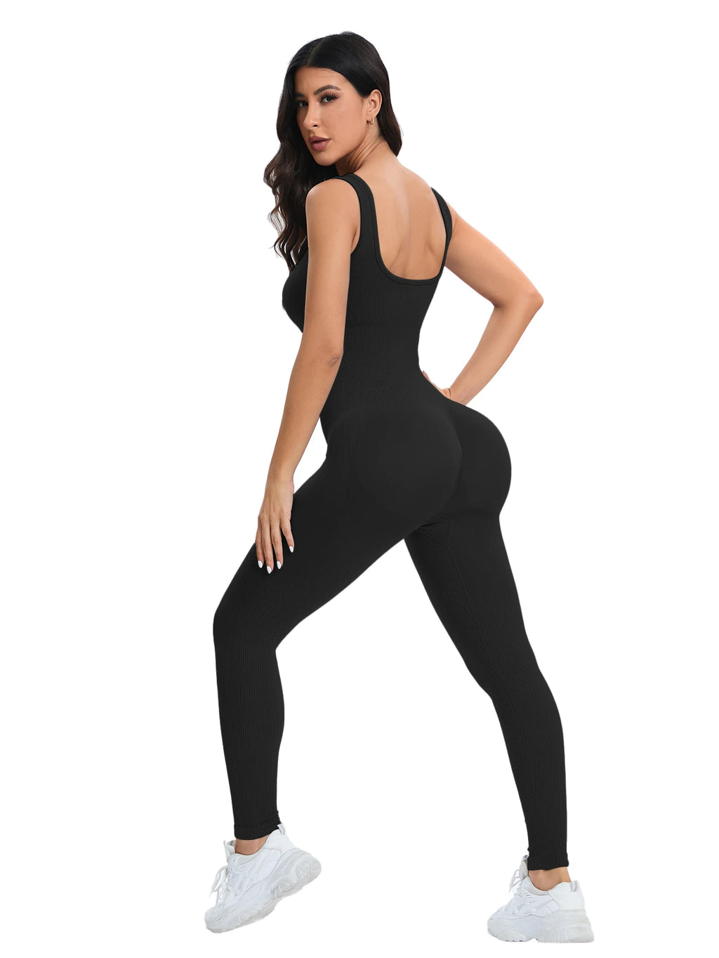 Square Neck Ribbed Bodysuit