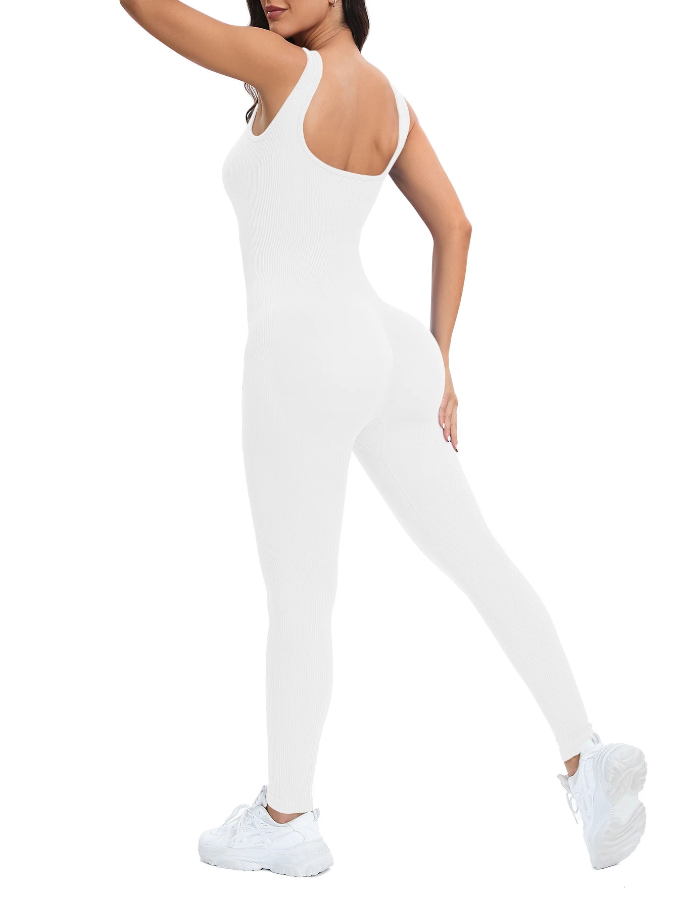 Square Neck Ribbed Bodysuit